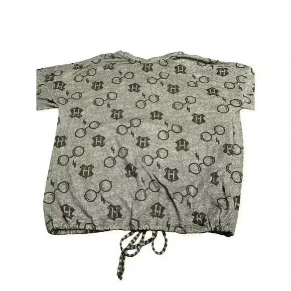 Wizarding World Harry Potter Women's Gray Graphic Long Sleeve Top L - Picture 2 of 6